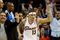 CLEVELAND - MAY 20: Delonte West #13 of the Cleveland Cavaliers gestures after making a basket against the Orlando Magic in Game One of the Eastern Conference Finals during the 2009 Playoffs at Quicken Loans Arena on May 20, 2009 in Cleveland, Ohio. NOTE TO USER: User expressly acknowledges and agrees that, by downloading and or using this photograph, User is consenting to the terms and conditions of the Getty Images License Agreement  (Photo by Gregory Shamus/Getty Images)