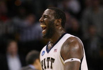 BOSTON - MARCH 28:  DeJuan Blair #45 of the Pittsburgh Panthers shouts during their game against the Villanova Wildcats during the NCAA Men's Basketball Tournament East Regionals at TD Banknorth Garden on March 28, 2009 in Boston, Massachusetts.  (Photo by Elsa/Getty Images)