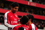 LONDON - MARCH 08:  Eduardo of Arsenal celebrates scoring his team's second goal during the the FA Cup Sponsored by E.on 5th round match between Arsenal and Burnley at Emirates Stadium on March 8, 2009 in London, England.  (Photo by Mike Hewitt/Getty Images)