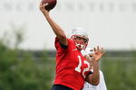 FOXBORO, MA - JULY 31:  Quarterback Tom Brady #12 of the New England Patriots passes the ball during training camp on July 31, 2009 at Gillette Stadium in Foxboro, Massachusetts.  (Photo by Elsa/Getty Images)
