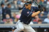 NEW YORK - APRIL 18:  Grady Sizemore #24 of the Cleveland Indians at bat against the New York Yankees at Yankee Stadium on April 18, 2009 in the Bronx borough of New York City.  (Photo by Nick Laham/Getty Images)