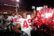 AUSTIN, TX - SEPTEMBER 09:  Fullback Dionte Johnson #49 of the Ohio State Buckeyes celebrates a 24-7 win against the Texas Longhorns on September 9, 2006 at Texas Memorial Stadium in Austin, Texas.  (Photo by Ronald Martinez/Getty Images)