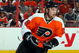 PHILADELPHIA - APRIL 21: Claude Giroux #28 of the Philadelphia Flyers skates against the Pittsburgh Penguins during Game Four of the Eastern Conference Quarterfinal Round of the 2009 NHL Stanley Cup Playoffs at the Wachovia Center on April 21, 2009 in Philadelphia, Pennsylvania. The Penguins defeated the Flyers 3-1 to take a three games to one lead in the series. (Photo by Jim McIsaac/Getty Images)
