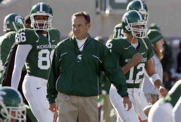 EAST LANSING, MI - NOVEMBER 03: Mark Dantonio of the Michigan State Spartans on the field before the game against the Michigan Wolverines at Spartan Stadium November 3, 2007 in East Lansing, Michigan. Michigan defeated Michigan State 28-24. (Photo by Kevin C. Cox/Getty Images) 