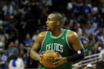 ORLANDO, FL - MAY 14:  Glen Davis #11 of the Boston Celtics looks to pass against the Orlando Magic in Game Six of the Eastern Conference Semifinals during the 2009 NBA Playoffs at Amway Arena on May 14, 2009 in Orlando, Florida.  NOTE TO USER: User expressly acknowledges and agrees that, by downloading and/or using this Photograph, user is consenting to the terms and conditions of the Getty Images License Agreement.  (Photo by Sam Greenwood/Getty Images)