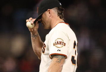 SAN FRANCISCO - MAY 14: Brian Wilson #38 of the San Francisco Giants looks on after giving up three runs in the ninth innintagainst the New York Mets during a Major League Baseball game on May14, 2009 at AT&T Park in San Francisco, California. (Photo by Jed Jacobsohn/Getty Images)