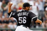 CHICAGO, IL - JULY 23: Pitcher Mark Buehrle #56 of the Chicago White Sox pitches in the 9th inning as he pitches a perfect game against the Tampa Bay Rays at U.S. Cellular Field on July 23, 2009 in Chicago, Illinois. The White Sox defeated the Rays 5-0, as Buehrle became the 18th pitcher in 132 years of major league baseball to throw a perfect game. (Photo by Scott Boehm/Getty Images)