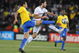 JOHANNESBURG, SOUTH AFRICA - JUNE 28: Felipe Melo of Brazil and Clint Dempsey of USA compete during the 2009 Confederations Cup final match between Brazil and USA from Ellis Park on June 28, 2009 in Johannesburg, South Africa. (Photo by Lefty Shivambu/Gallo Images/Getty Images)