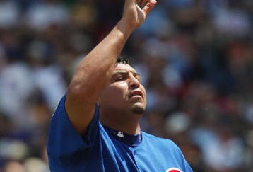 CHICAGO - JULY 03:  Carlos Zambrano  #38 of the Chicago Cubs against the Milwaukee Brewers during their MLB game on July 3, 2009 at Wrigley Field in Chicago, Illinois. (Photo by Jonathan Daniel/Getty Images) 