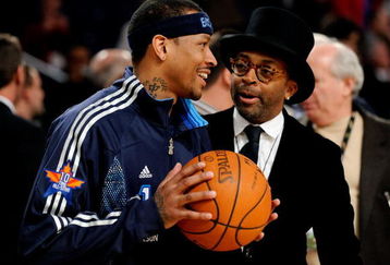 PHOENIX - FEBRUARY 15:  Allen Iverson #1 of the Eastern Conference talks to director Spike Lee before the 58th NBA All-Star Game, part of 2009 NBA All-Star Weekend at US Airways Center on February 15, 2009 in Phoenix, Arizona.  NOTE TO USER: User expressly acknowledges and agrees that, by downloading and or using this photograph, User is consenting to the terms and conditions of the Getty Images License Agreement.  (Photo by Kevork Djansezian/Getty Images)