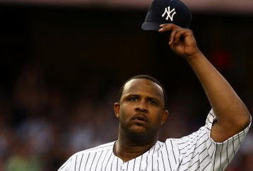 NEW YORK - AUGUST 08:  CC Sabathia #52 of the New York Yankees leaves the mound after being taken out in the eighth inning against the Boston Red Sox during their game on August 8, 2009 at Yankee Stadium in the Bronx borough of New York City.  (Photo by Chris McGrath/Getty Images)