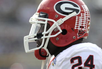 ORLANDO, FL - JANUARY 1: Running back Knowshon Moreno #24 of the University of Georgia warms up against the Michigan State Spartans at the 2009 Capital One Bowl at the Citrus Bowl on January 1, 2009 in Orlando, Florida.  (Photo by Al Messerschmidt/Getty Images) 