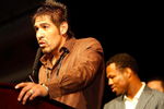 LAS VEGAS - DECEMBER 06:  (L) Antonio Margarito speaks during a news conference as Shane Mosley stands behind him after Manny Pacquiao of the Philippines defeated Oscar De La Hoya during their welterweight fight at the MGM Grand Garden Arena December 6, 2008 in Las Vegas, Nevada. Margarito and Mosley will meet in a welterweight title match on January 24, 2009 in Las Vegas.  (Photo by Ethan Miller/Getty Images)