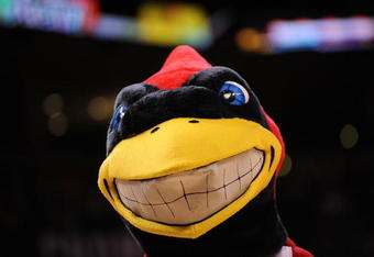 OKLAHOMA CITY - MARCH 11:  The Iowa State Cyclones mascot during the Phillips 66 Big 12 Men's Basketball Championship at the Ford Center March 11, 2009 in Oklahoma City, Oklahoma.  (Photo by Ronald Martinez/Getty Images)