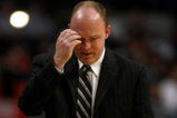 CHICAGO - MARCH 06:  Head coach Scott Skiles of the Milwaukee Bucks reacts against the Chicago Bulls at the United Center on March 6, 2009 in Chicago, Illinois.  NOTE TO USER: User expressly acknowledges and agreees that, by downloading and/or using this Photograph, User is consenting to the terms and conditions of the Getty Images License Agreement.  (Photo by Jonathan Daniel/Getty Images)