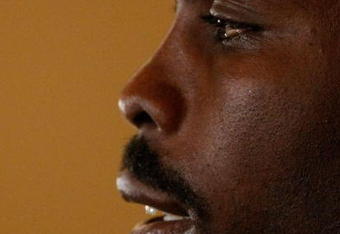 RICHMOND, VA - AUGUST 27:  NFL star Michael Vick speaks at a press conference after appearing in federal court August 27, 2007 in Richmond, Virginia. Vick pleaded guilty in court to federal dogfighting conspiracy charges.  (Photo by Win McNamee/Getty Images)