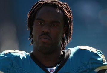 JACKSONVILLE, FL - OCTOBER 26:  Derrick Harvey #91 of the Jacksonville Jaguars  in a game against the Cleveland Browns at Jacksonville Muncipal Stadium on October 26, 2008 in Jacksonville, Florida.  (Photo by Sam Greenwood/Getty Images)