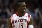 HOUSTON - APRIL 30:  Forward Von Wafer #13 of the Houston Rockets reacts in Game Six of the Western Conference Quarterfinals during the 2009 NBA Playoffs at Toyota Center on April 30, 2009 in Houston, Texas. NOTE TO USER: User expressly acknowledges and agrees that, by downloading and or using this photograph, User is consenting to the terms and conditions of the Getty Images License Agreement.  (Photo by Ronald Martinez/Getty Images)
