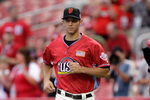 ST. LOUIS, MO - JULY 12: U.S. Futures All-Star Madison Bumgarner of the San Francisco Giants runs onto the field during the 2009 XM All-Star Futures Game at Busch Stadium on July 12, 2009 in St. Louis, Missouri. (Photo by Jamie Squire/Getty Images)