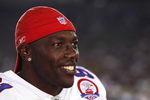 CANTON, OH - AUGUST 9: Terrell Owens #81 of the Buffalo Bills looks on against the Tennessee Titans during the Pro Football Hall of Fame Game at Fawcett Stadium on August 9, 2009 in Canton, Ohio. The Titans defeated the Bills 21-18. (Photo by Joe Robbins/Getty Images)
