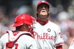 SAN FRANCISCO - AUGUST 02:  Cole Hammels #35 of the Philadelphia Phillies looks on from the mound against the San Francisco Giants  during a Major League Baseball game at AT&T Park on August 2, 2009 in San Francisco, California.  (Photo by Jed Jacobsohn/Getty Images)