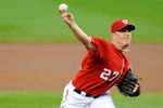 WASHINGTON - JUNE 04:  Jordan Zimmermann #27 of the Washington Nationals pitches against the San Francisco Giants at Nationals Park on June 4, 2009 in Washington, DC.  (Photo by Greg Fiume/Getty Images)
