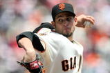 SAN FRANCISCO - MAY 11:  Jonathan Sanchez #53 of the San Francisco Giants pitches against the Philadelphia Phillies during a Major League Baseball game on May 11, 2008 at AT&T Park in San Francisco, California.  (Photo by Jed Jacobsohn/Getty Images)