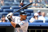 NEW YORK - JULY 06:  Alex Rios #15 of the Toronto Blue Jays bats against the New York Yankees on July 6, 2009 at Yankee Stadium in the Bronx borough of New York City.  (Photo by Jim McIsaac/Getty Images)
