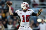 CHESTNUT HILL, MA - NOVEMBER 29:  Chris Turner #10 of the Maryland Terrapins passes the ball in the first quarter against the Boston College Eagles on November 29, 2008 at Alumni Stadium in Chestnut Hill, Massachusetts.  (Photo by Elsa/Getty Images)