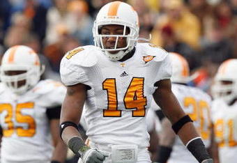 NASHVILLE, TN - NOVEMBER 22:  Eric Berry #14 of the Tennessee Volunteers walks on the field during the game against the Vanderbilt Commodores at Vanderbilt Stadium on November 22, 2008 in Nashville, North Carolina.  (Photo by Kevin C. Cox/Getty Images)