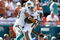 MIAMI - NOVEMBER 23:  Wide receiver Greg Camarillo #83 of the Miami Dolphins celebrates with Ted Ginn Jr. #19 after his touchdown catch in the first quarter against the New England Patriots at Dolphin Stadium on November 23, 2008 in Miami, Florida.  (Photo by Doug Benc/Getty Images)