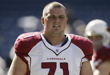 SEATTLE - SEPTEMBER 25:  Center Alex Stepanovich #71 of the Arizona Cardinals looks on against the Seattle Seahawks at Qwest Field on September 25, 2005 in Seattle, Washington.  The Seahawks won 37-12.  (Photo by Otto Greule Jr/Getty Images)