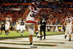 MIAMI - JANUARY 01:  Darren Evans #32 of the Virginia Tech Hokies celebrates after scoring a touchdown during the FedEx Orange Bowl against the Cincinnati Bearcats at Dolphin Stadium on January 1, 2009 in Miami, Florida.  (Photo by Streeter Lecka/Getty Images)