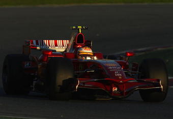 BARCELONA, SPAIN - NOVEMBER 17:   Luca Badoer of Italy and Ferrari in action during day one of Formula One Testing at the Circuit de Catalunya on November 17, 2008 in Barcelona, Spain.  (Photo by Mark Thompson/Getty Images)