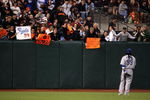 SAN FRANCISCO - AUGUST 10:  Manny Ramirez #99 of the Los Angeles Dodgers stands in the outfield against the San Francisco Giants during a Major League Baseball game at AT&T Park on August 10, 2009 in San Francisco, California.  (Photo by Jed Jacobsohn/Getty Images)