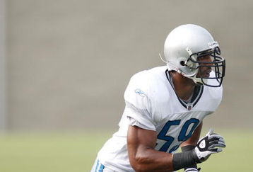 ALLEN PARK, MI - AUGUST 04: Julian Peterson #59 of the Detroit Lions goes through drills during training camp at the Detroit Lions Headquarters and Training Facility on August 4, 2009 in Allen Park, Michigan.  (Photo by Gregory Shamus/Getty Images)