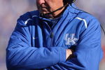 LEXINGTON, KY - NOVEMBER 8:  Head coach Rich Brooks of the Kentucky Wildcats looks on during the game against the Georgia Bulldogs at Commonwealth Stadium on November 8, 2008 in Lexington, Kentucky. (Photo by Andy Lyons/Getty Images)