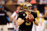 NEW ORLEANS - DECEMBER 28:  Quarterback Drew Brees #9 of the New Orleans Saints drops back to pass during the game against the Carolina Panthers on December 28, 2008 at the Superdome in New Orleans, Louisiana.  (Photo by Chris Graythen/Getty Images)
