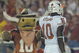 PASADENA, CA - JANUARY 04: Quarterback Vince Young #10 of the Texas Longhorns walks past the Longhorns' mascot near the start of the BCS National Championship Rose Bowl Game against the USC Trojans at the Rose Bowl on January 4, 2006 in Pasadena, California. Texas defeated USC 41-38. (Photo by Lisa Blumenfeld/Getty Images)