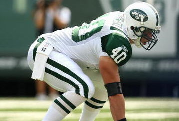 EAST RUTHERFORD, NJ - SEPTEMBER 09: Joe Kowalewski #40 of the New York Jets stands on the field against the New England Patriots during the NFL game on September 9, 2007 at Giants Stadium in East Rutherford, New Jersey. The Patriots defeated the Jets 38-14. (Photo by Nick Laham/Getty Images) 