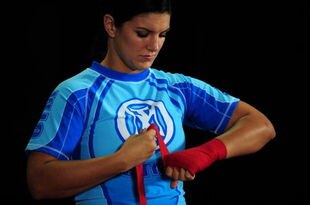 LOS ANGELES, CA - SEPTEMBER 17:  MMA Superstar Gina Carano is seen during the Workout/Media Day with Kimbo Slice and Gina Carano at the Legends Mixed Martial Arts Training Center on September 17, 2008 in Los Angeles, California.  (Photo by Robert Laberge/Getty Images)