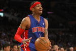 LOS ANGELES, CA - NOVEMBER 14:  Allen Iverson #1 of the Detroit Pistons dribbles the ball against the Los Angeles Lakers on November 14, 2008 at Staples Center in Los Angeles, California.   NOTE TO USER: User expressly acknowledges and agrees that, by downloading and/or using this Photograph, user is consenting to the terms and conditions of the Getty Images License Agreement.  (Photo by Stephen Dunn/Getty Images)