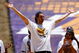 LOS ANGELES, CA - JUNE 17:  Pau Gasol (L) and Sasha Vujacic of the Los Angeles Lakers celebrate on stage during the 2009 NBA Championship Victory Parade at the Los Angeles Memorial Coliseum on June 17, 2009 in Los Angeles, California.  (Photo by Jeff Gross/Getty Images)