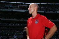 MEXICO CITY - AUGUST 12:  Head coach Bob Bradley of the USA looks on during the FIFA World Cup Qualifying soccer match between the USA and Mexico at Azteco Stadium August 12, 2009 in Mexico City, Mexico. The USA lost 2-1. (Donald Miralle/Getty Images)