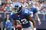 EAST RUTHERFORD, NJ - OCTOBER 05:  Mario Manningham #82 of the New York Giants plays against the Seattle Seahawks during their game on October 5, 2008 at Giants Stadium in East Rutherford, New Jersey.  (Photo by Al Bello/Getty Images)