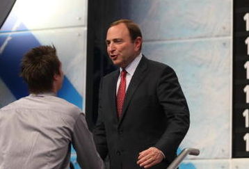 MONTREAL - JUNE 26:  NHL Commissioner Gary Bettman shakes hands with Oliver Ekman-Larsson after he was drafted by the Phoenix Coyotes during the first round of the 2009 NHL Entry Draft at the Bell Centre on June 26, 2009 in Montreal, Quebec, Canada. (Photo by Bruce Bennett/Getty Images)