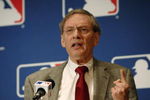 NEW YORK - DECEMBER 13:  Major League Baseball Commissioner Bud Selig speaks at a news conference after the release today of the Mitchell Report on steroid use in baseball December 13, 2007 at the Waldorf-Astoria in New York City. The release of the report comes after a 20-month investigation by former U.S. Sen. George Mitchell who found that some of the sport's biggest stars - Barry Bonds, Roger Clemens, Miguel Tejada and Andy Pettitte among them - used performance-enhancing drugs. The report names 88 players in all, both past and present.  (Photo by Jonathan Fickies/Getty Images)