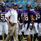 CHARLOTTE, NC - AUGUST 30:  Head coach Skip Holtz of the East Carolina Pirates stands with his team against the Virginia Tech Hokies on August 30, 2008 at Bank of America Stadium in Charlotte, North Carolina.  (Photo by Streeter Lecka/Getty Images)