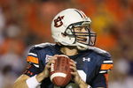 AUBURN, AL - SEPTEMBER 20:  Quarterback Chris Todd #12 of the Auburn Tigers drops back to throw a pass while taking on the LSU Tigers at Jordan-Hare Stadium on September 20, 2008 in Auburn, Alabama. LSU defeated Auburn 26-21.  (Photo by Doug Benc/Getty Images)