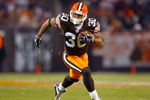 CLEVELAND - DECEMBER 8:  Jamel White #30 of the Cleveland Browns runs with the ball against the St. Louis Rams during the game December 8, 2003 at Cleveland Browns Stadium in Cleveland, Ohio.  (Photo by Andy Lyons/Getty Images)